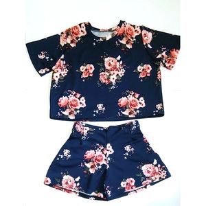 SHEIN Floral Top and Shorts Set
